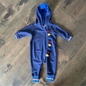 Cat & Jack Dinosaur Blue One Piece with Colorful Spikes